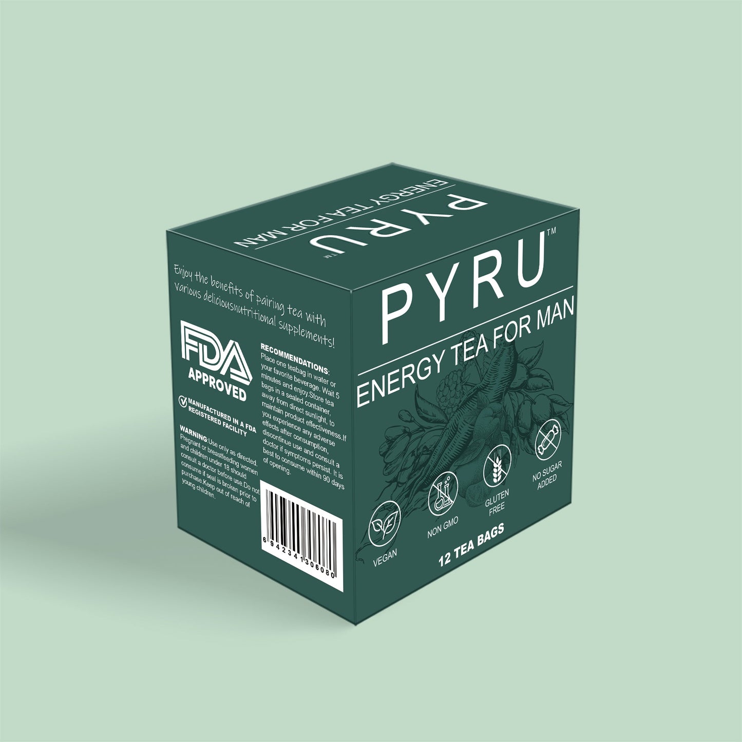 PYRU Energy Tea For Man