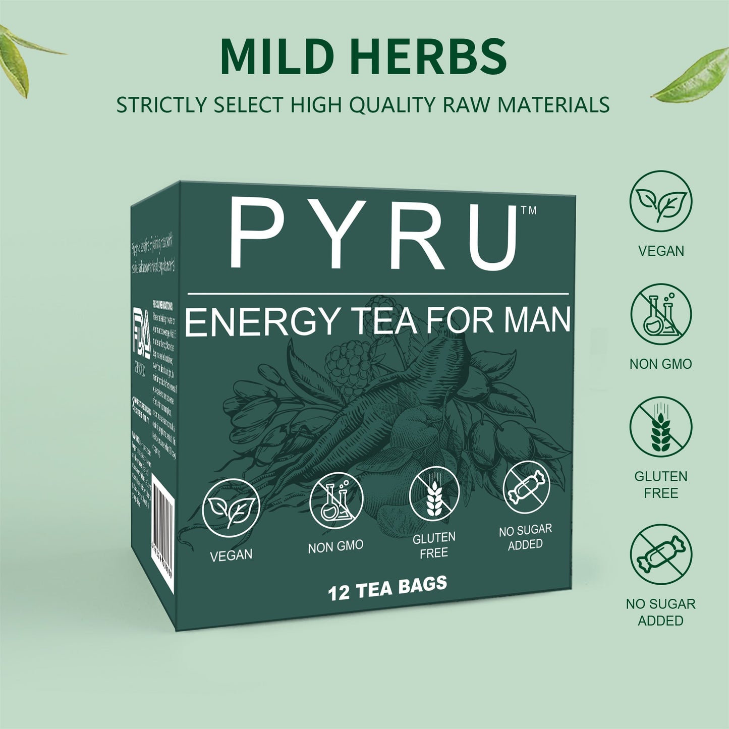 PYRU Energy Tea For Man