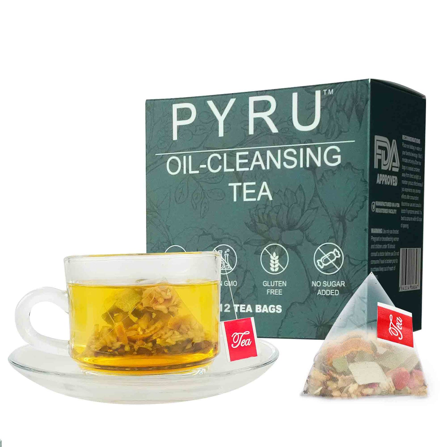 PYRU Oil Cleansing Tea 10 Organic Herbals